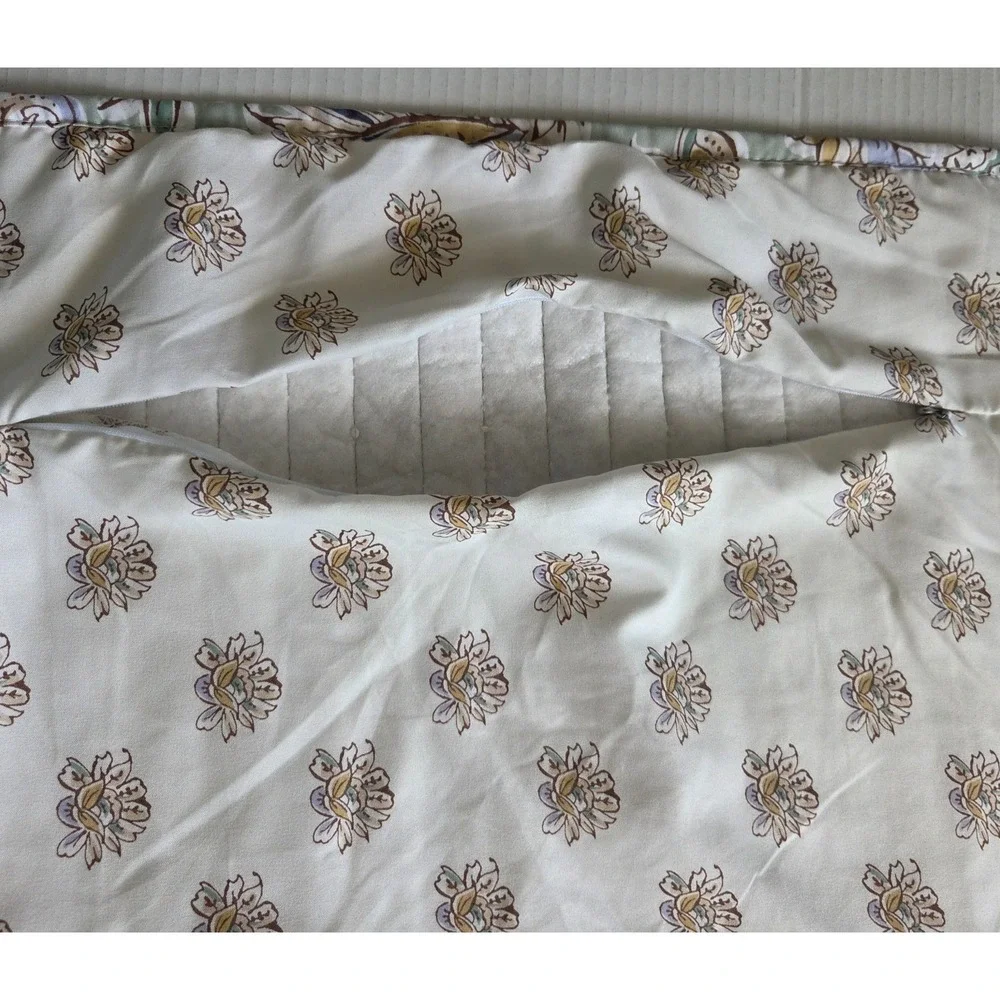 Nicole Miller Multicolor Reversible Floral Set of Standard Pillow Shams Quilted